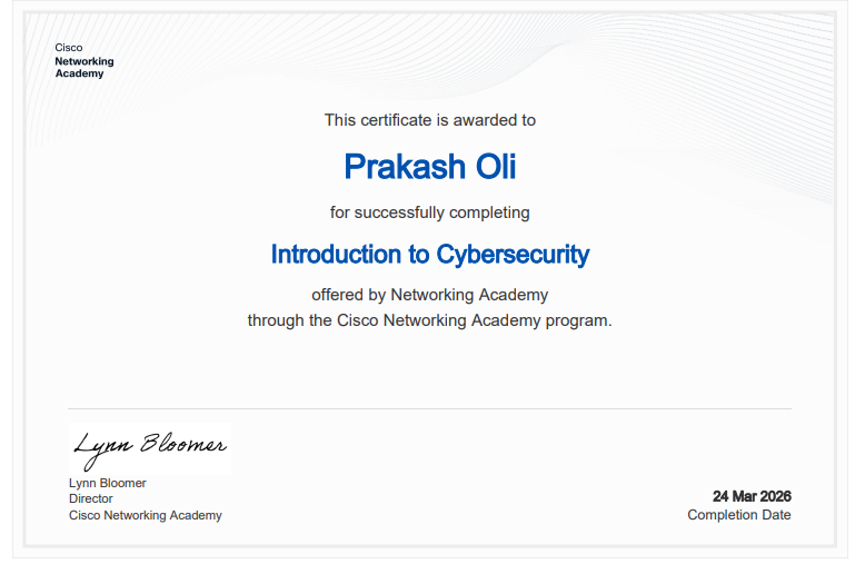 Introduction to Cybersecurity